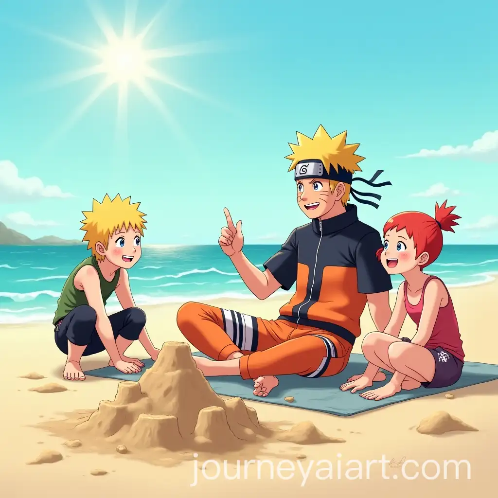 Naruto-Uzumaki-Enjoying-Family-Time-on-a-Sunny-Beach