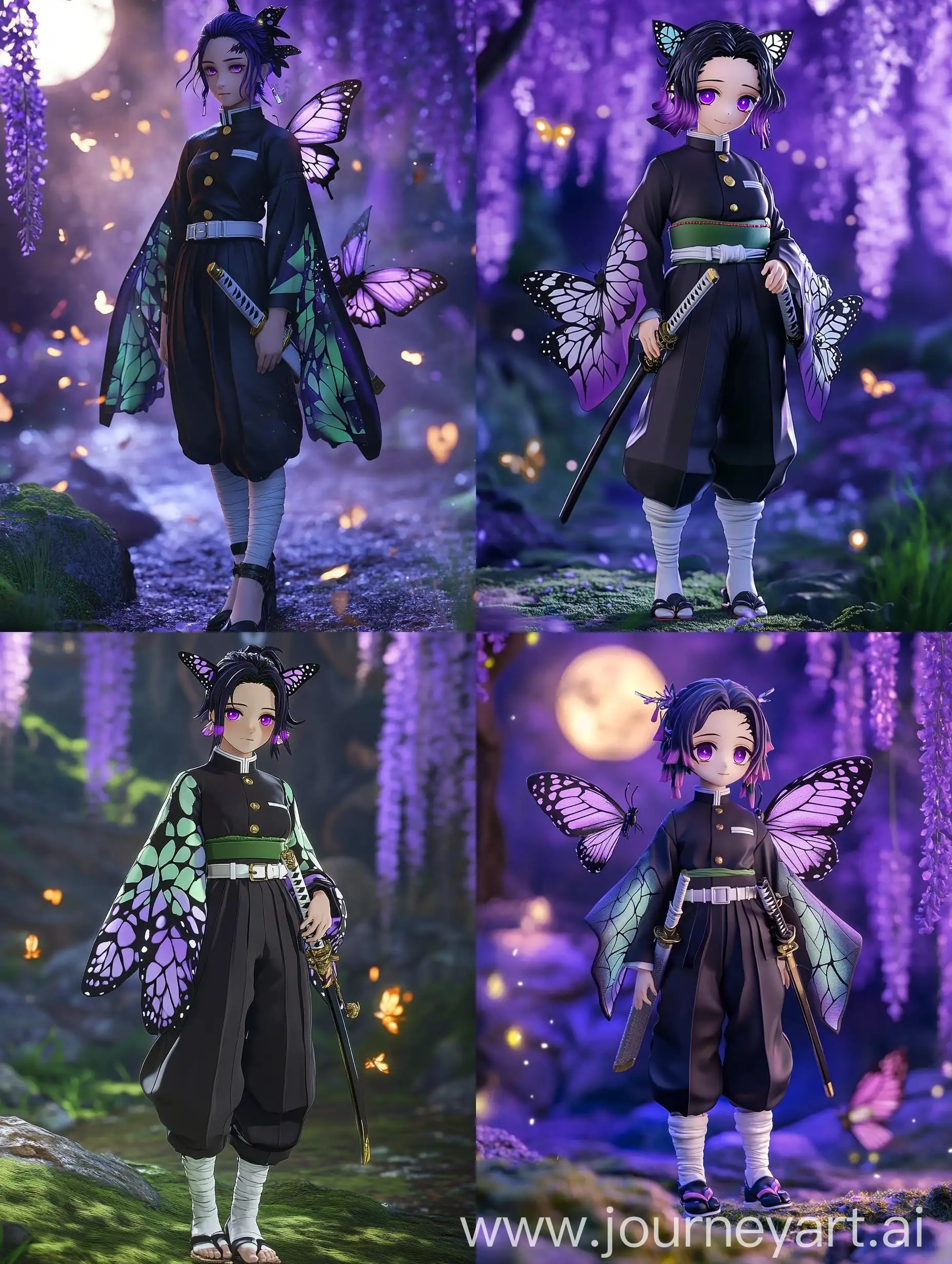 Shinobu-Kocho-in-Wisteria-Garden-Under-Moonlight-with-Nichirin-Sword