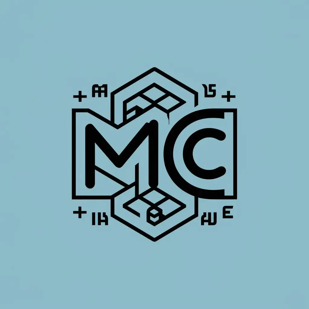 LOGO-Design-for-Minecraft-Server-Minimalistic-Light-Blue-Vector-with-MC