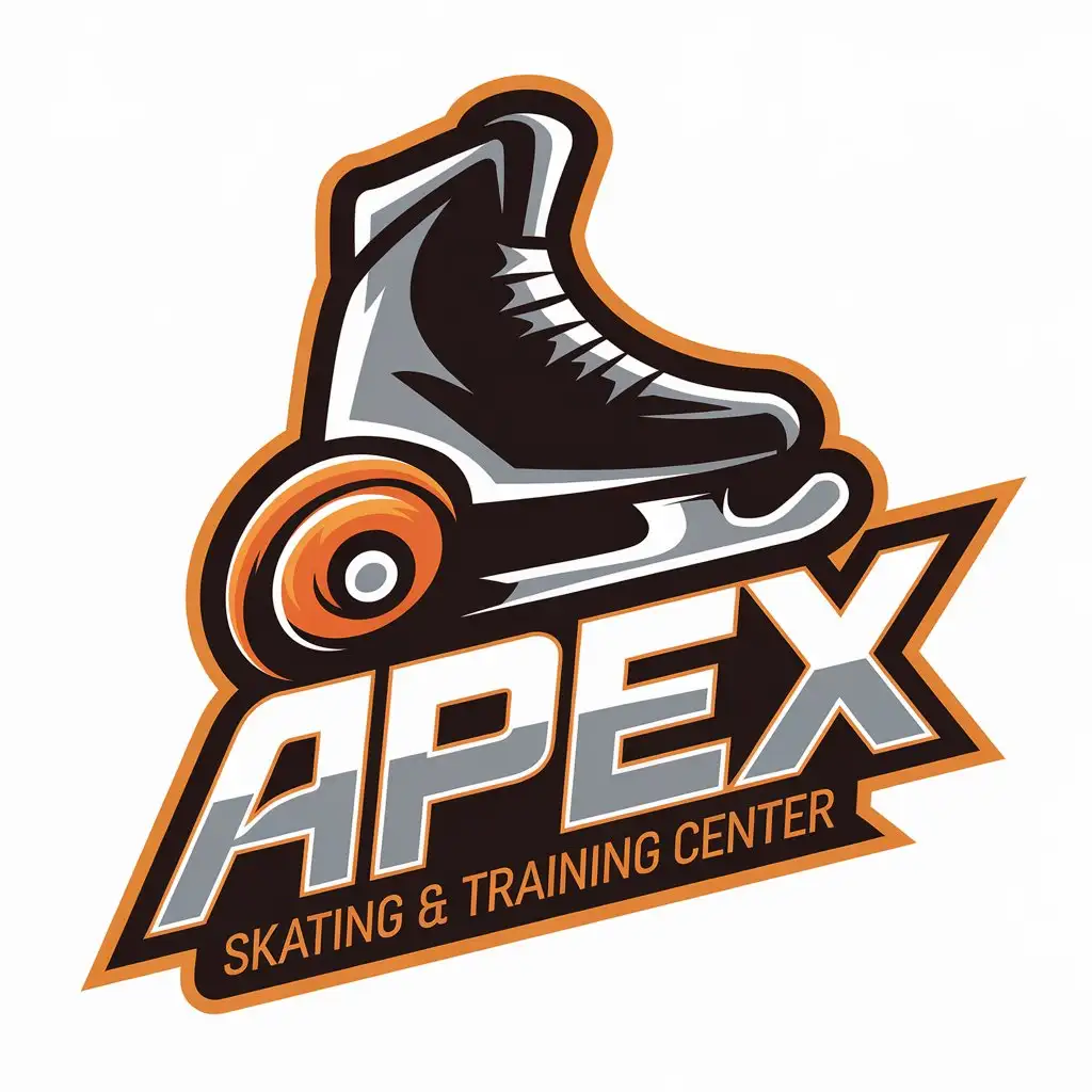 LOGO Design for APEX SKATING TRAINING CENTER Vibrant and Engaging Symbol of Skating and Training