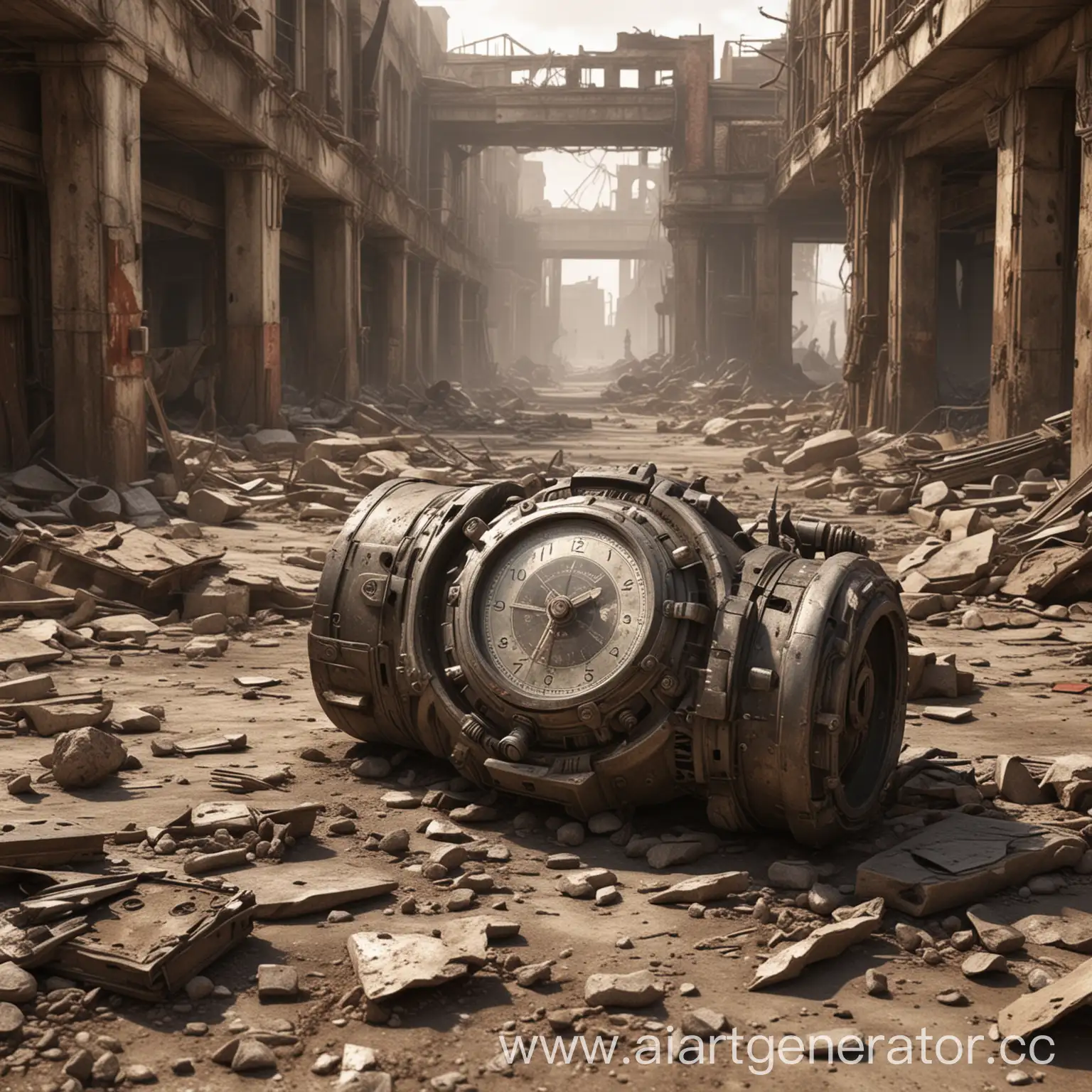 Dusty-Timer-in-PostApocalyptic-Ruins-Fallout-Style-Realistic-Drawing