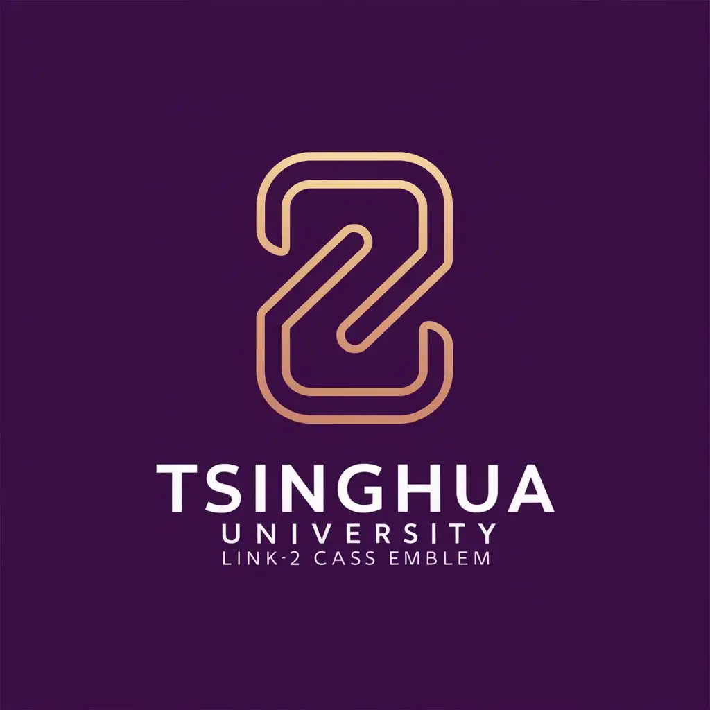 LOGO-Design-for-Tsinghua-University-Link2-Class-Emblem-Link-2-in-Minimalistic-PurpleGold-Design