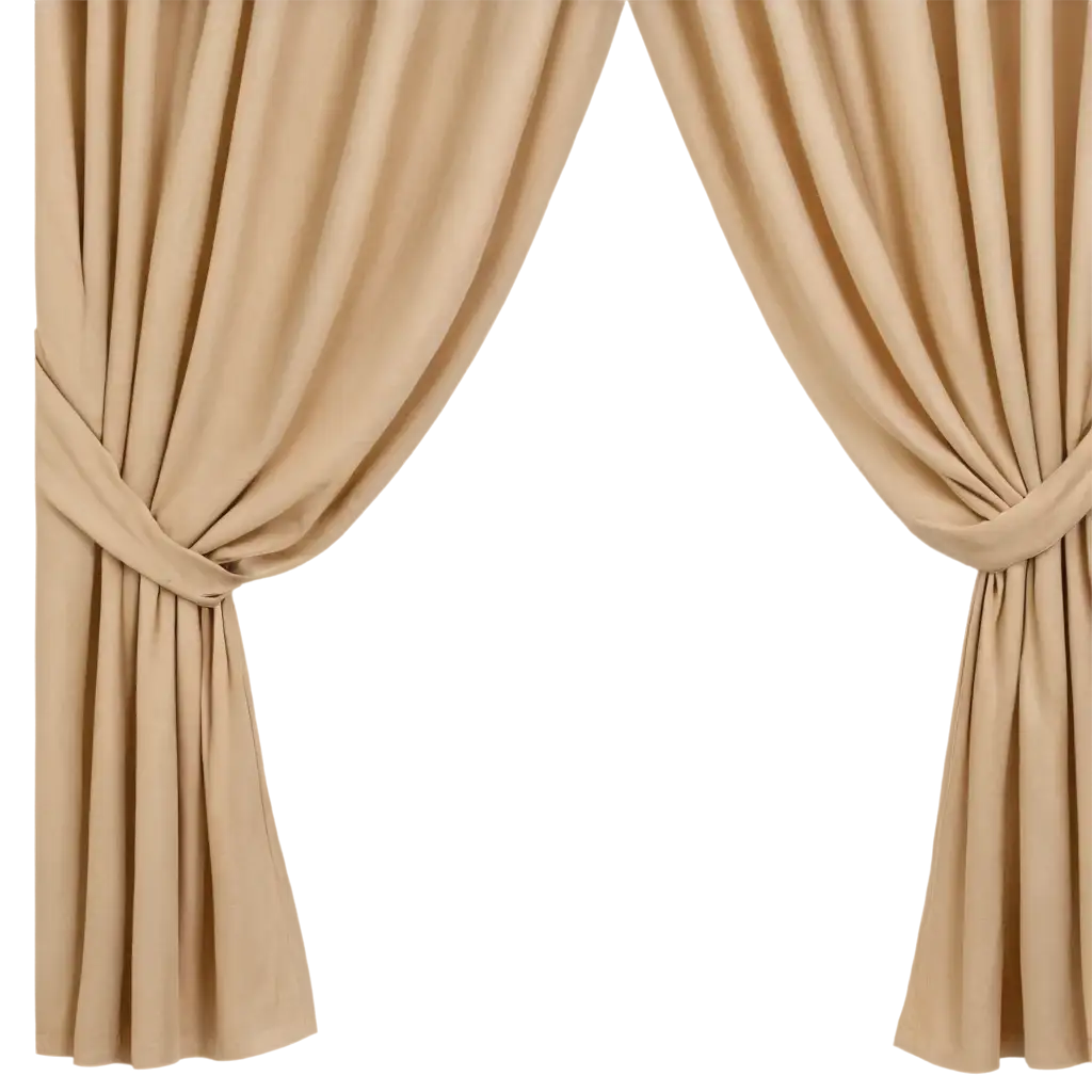 Beige-Curtain-PNG-Image-HighQuality-Transparent-Graphic-for-Versatile-Use