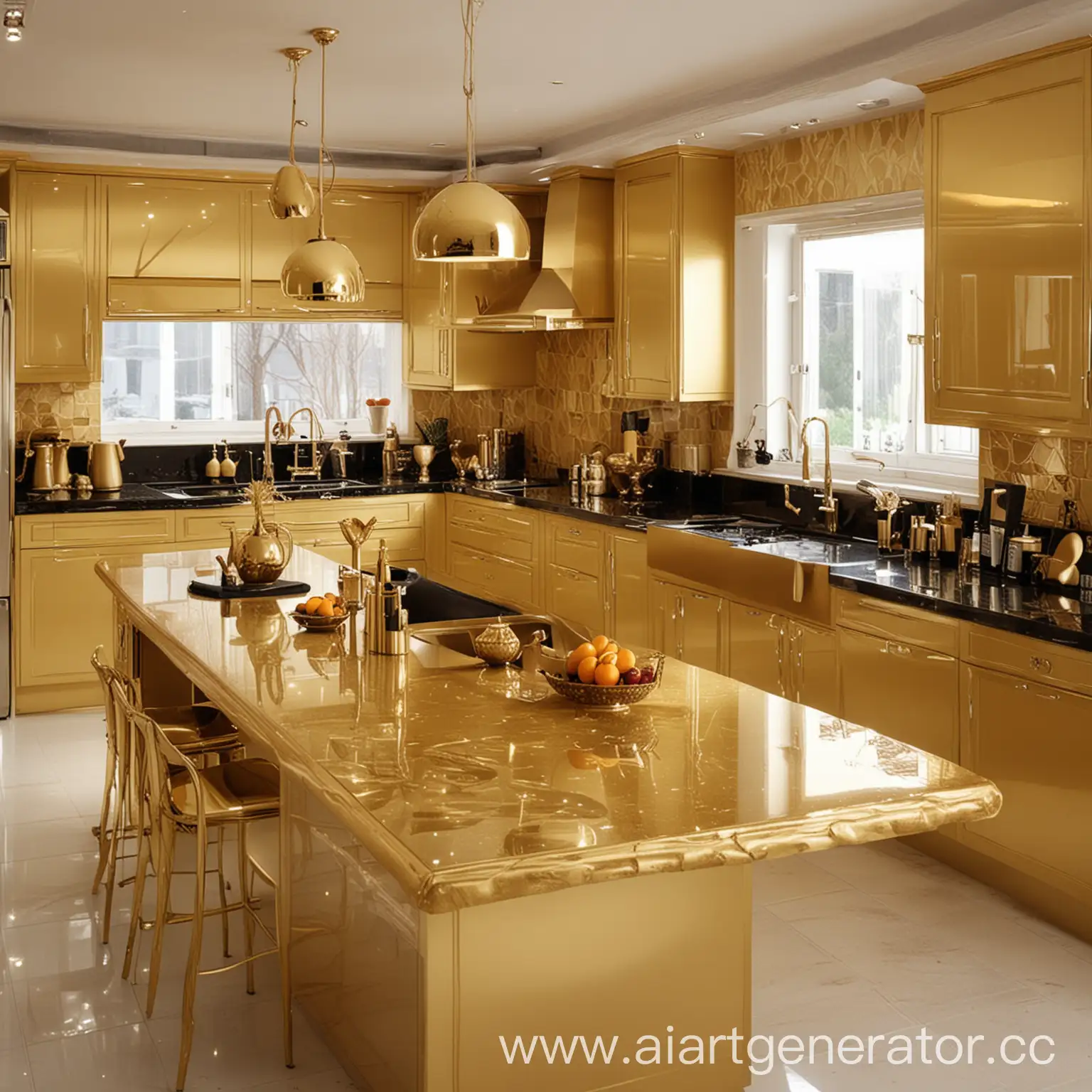 Golden-Ceramics-in-a-Luxurious-Kitchen