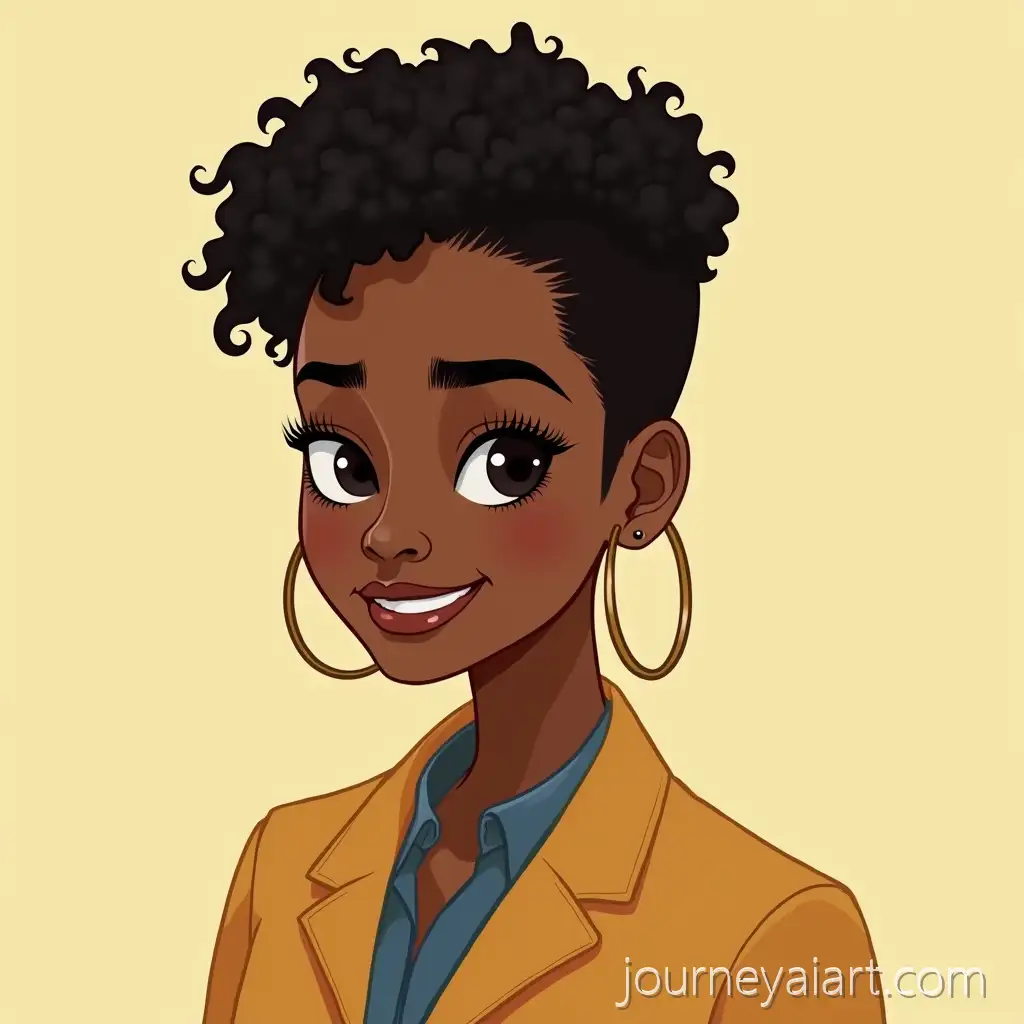 Creative-Cartoon-Depiction-of-a-Black-Female-Learner-Practitioner-with-Short-Relaxed-Hair