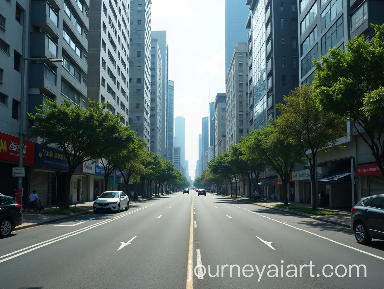 Daytime-City-StreetAI-Art-Prompt-Expansion-Scene-in-Kuala-Lumpur-with-Buildings-and-Clear-Sky