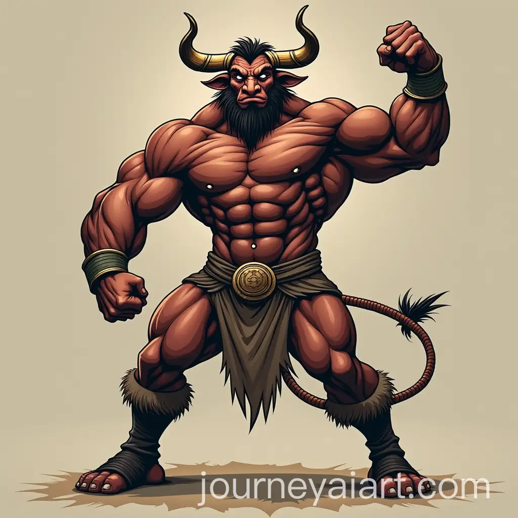 Full-Body-Minotaur-Flexing-in-Dynamic-Pose