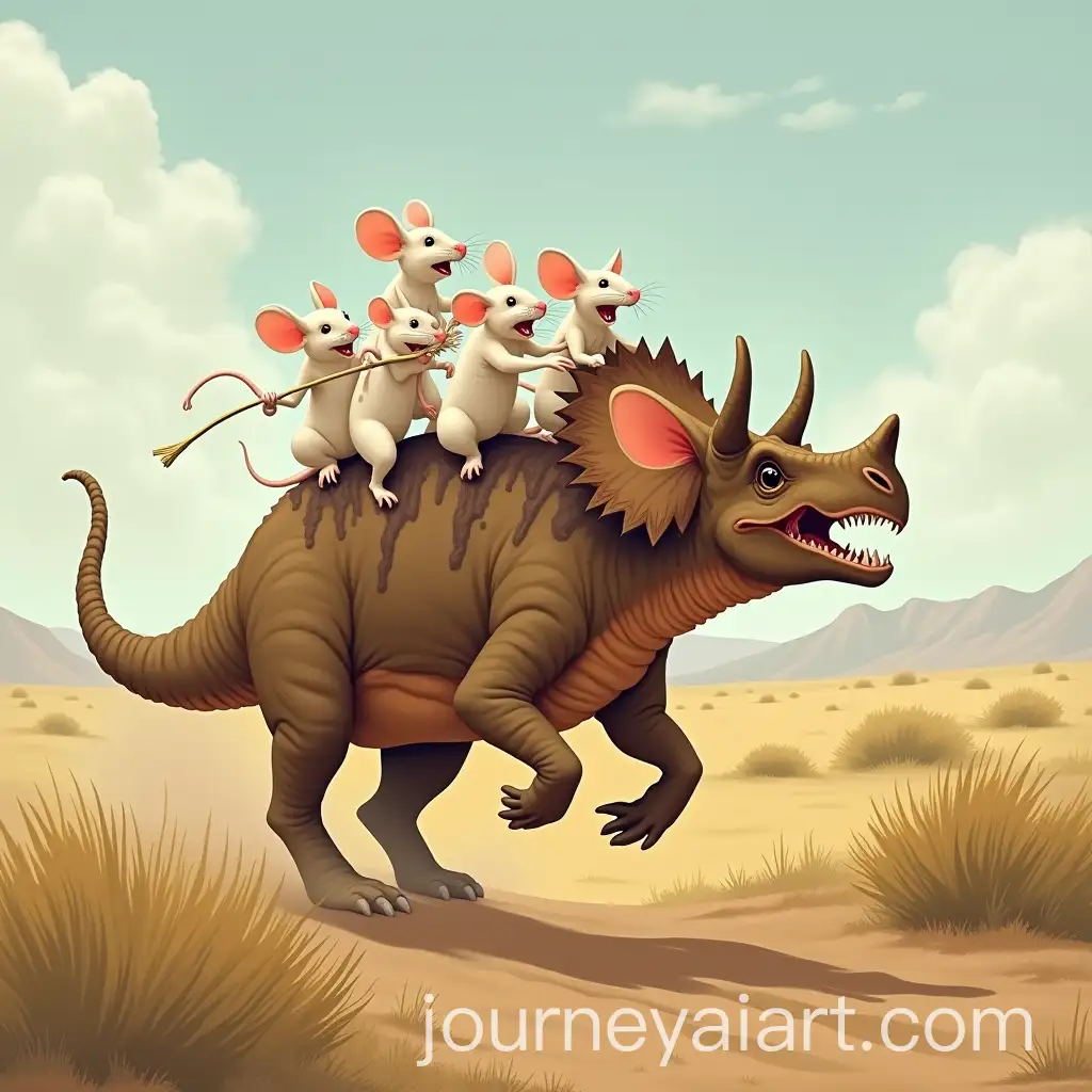 Seven-White-Mice-Racing-Across-Mexican-Prairies-on-a-Triceratops-with-Whip-Control
