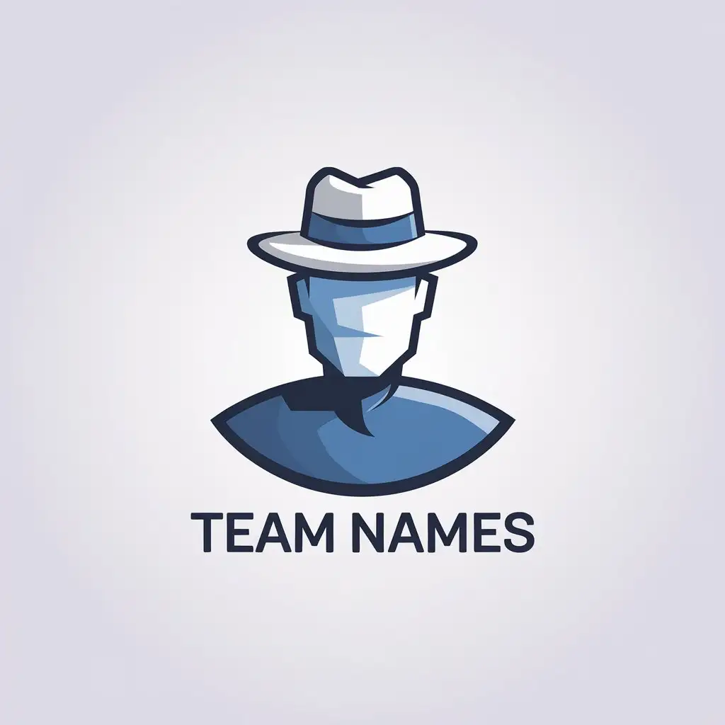 a vector logo design,with the text "Team Names", main symbol:Avatar,Minimalistic,clear background