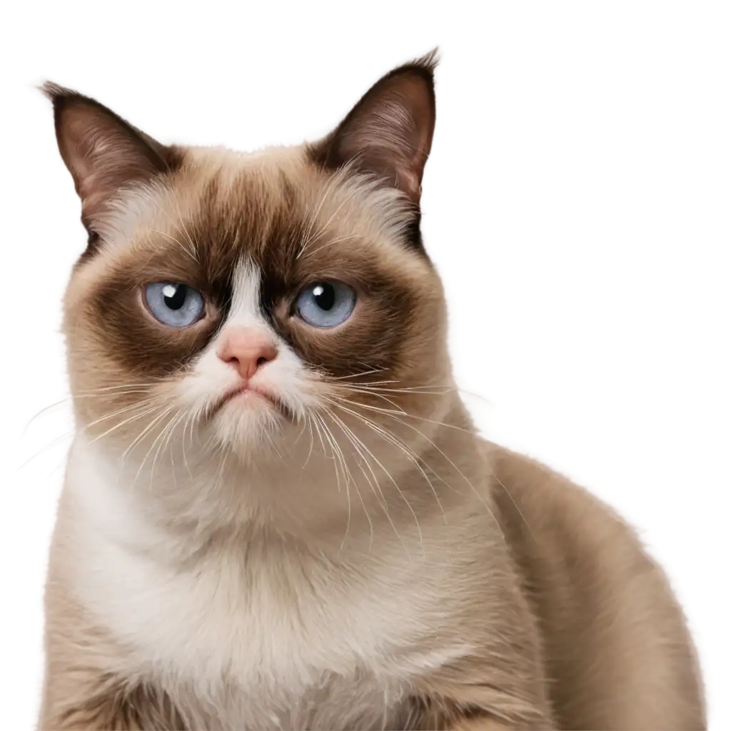 Grumpy-Cat-Angry-PNG-HighQuality-Transparent-Image-for-Versatile-Use