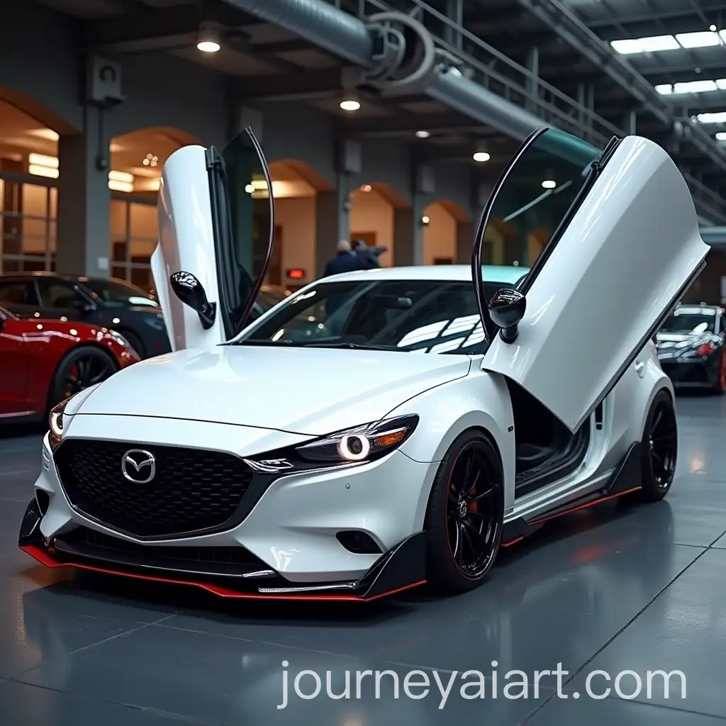 Customized-Mazda-3-HB-with-Lambo-Doors-and-LED-Lights
