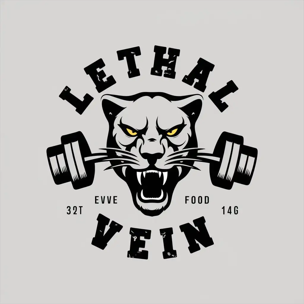 LOGO Design for LETHAL VEIN Vintage Style with Panther and Retro Elements