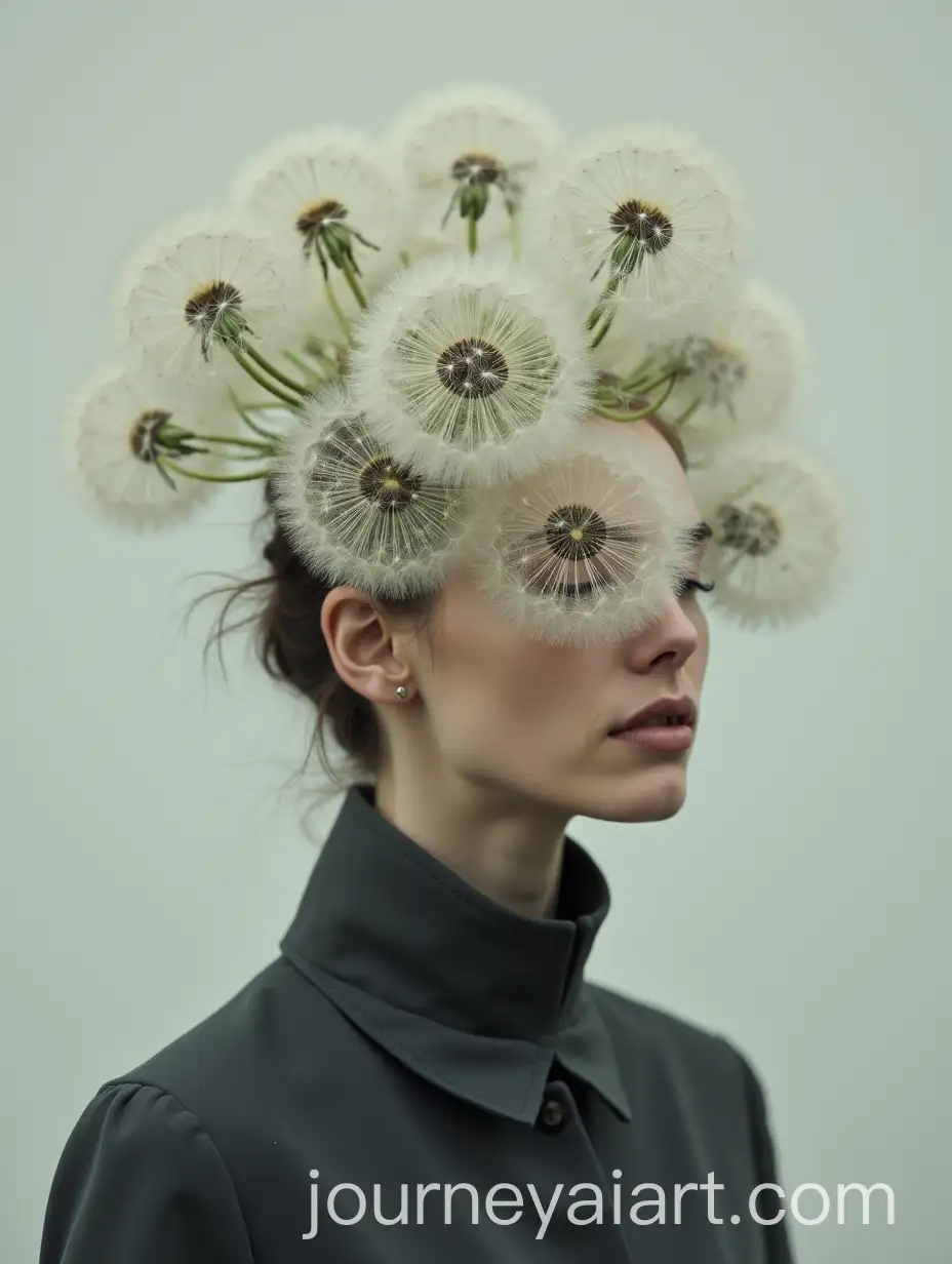 Woman-with-Dandelion-Seeds-Covering-Face-in-Dreamy-and-Elegant-Pose
