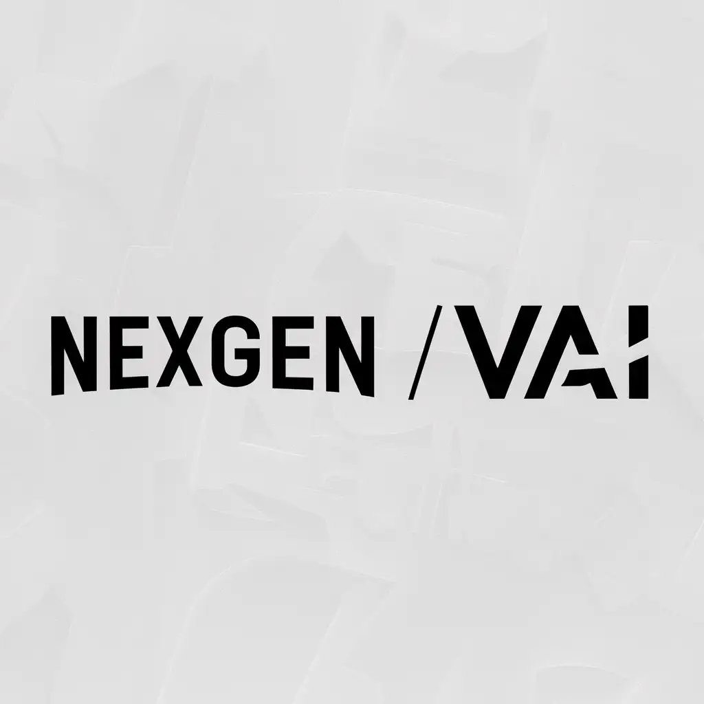 a logo design,with the text "NEXGEN | VAI", main symbol:the style should be in the style of netflix,Minimalistic,be used in Technology industry,clear background