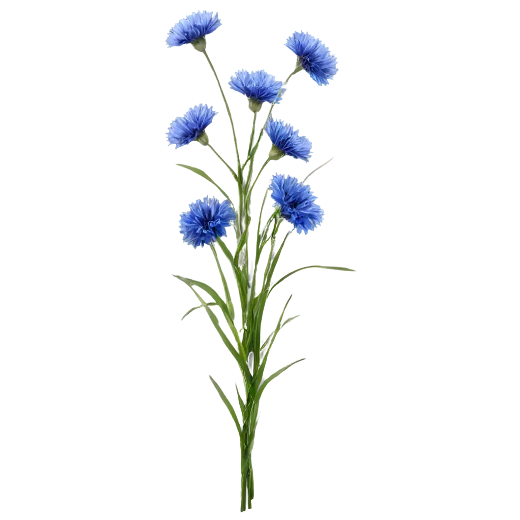 HighQuality-PNG-of-a-Bouquet-of-Cornflowers-for-Digital-Projects