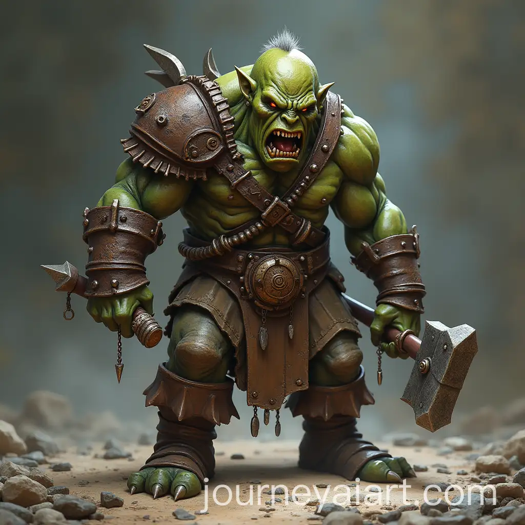 Aggressive-DD-Orc-with-Club-for-Miniature-Figurine