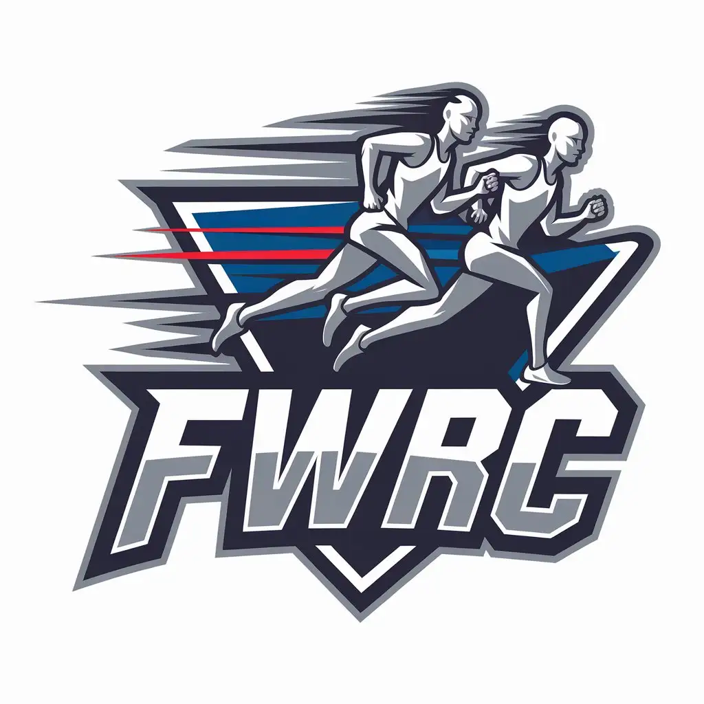 LOGO Design for FWRC Vector Design with Running Club Symbol and Clear Background