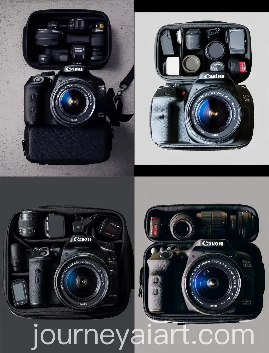 Compact-Canon-EOS-100D-Camera-in-a-Neatly-Packed-Suitcase-for-Travel-Enthusiasts