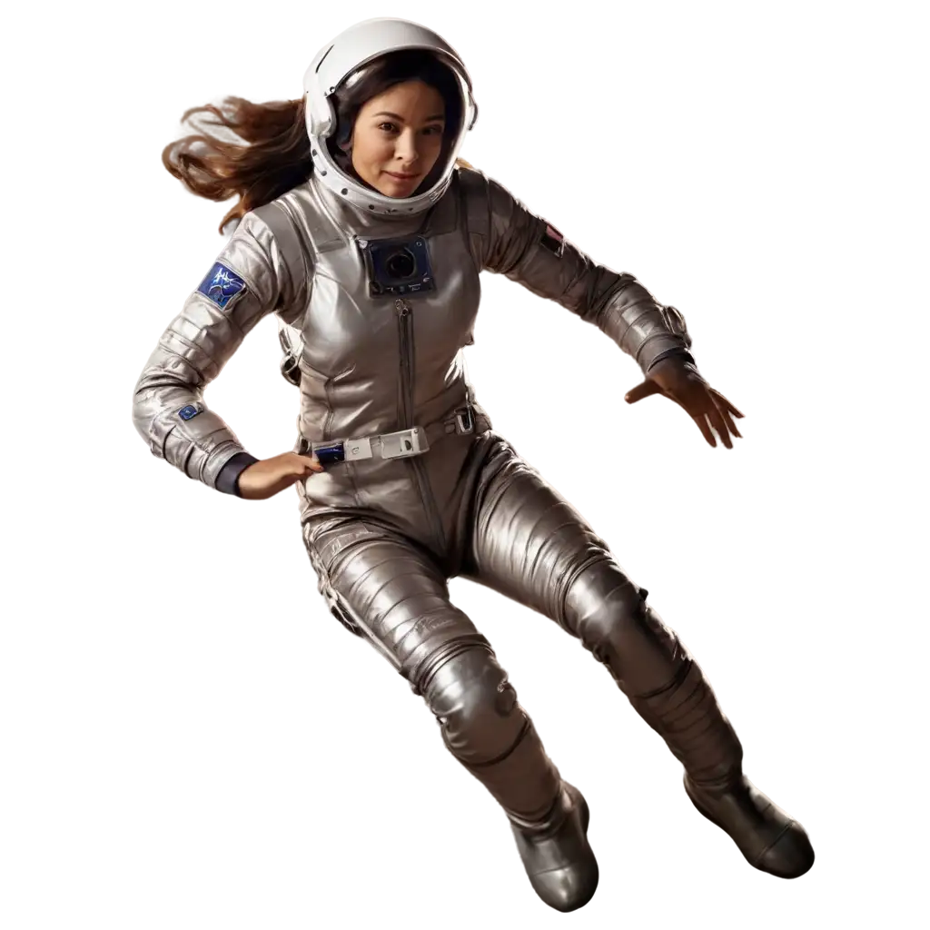 Woman-Flying-in-Space-in-Spacesuit-PNG-HighQuality-Image-for-Creative-Projects