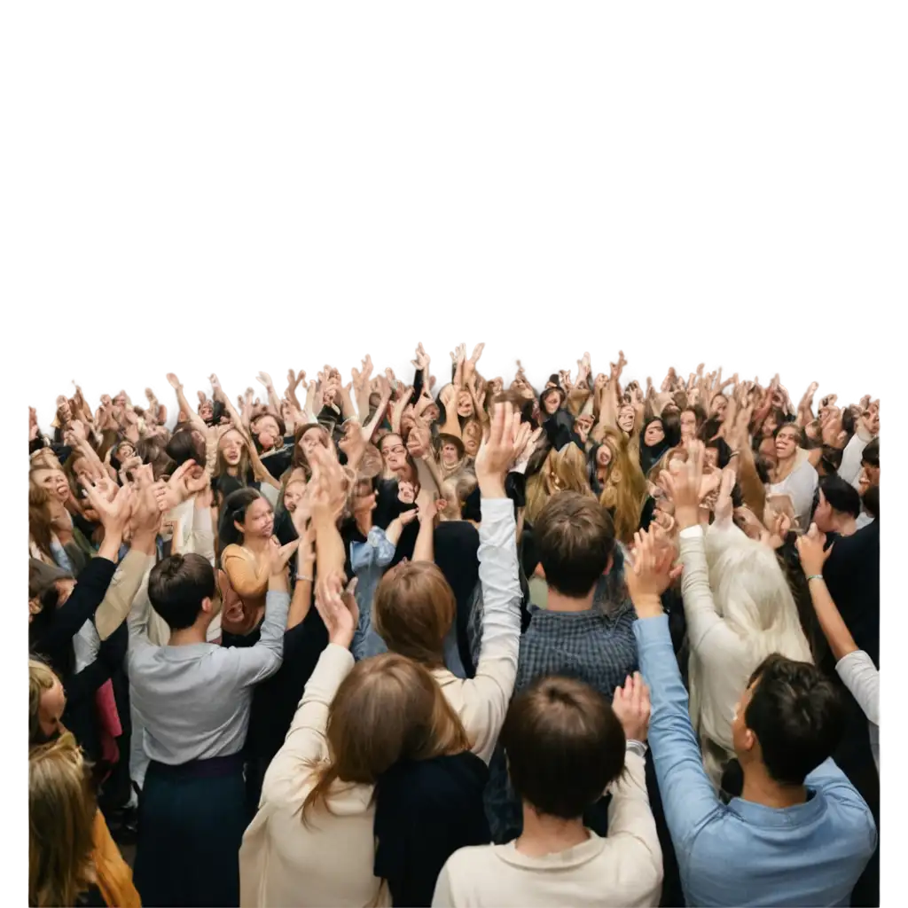 Hyper-Realistic-PNG-Image-of-an-Evangelical-Church-Filled-with-Worshipers-Reaching-for-the-Sky