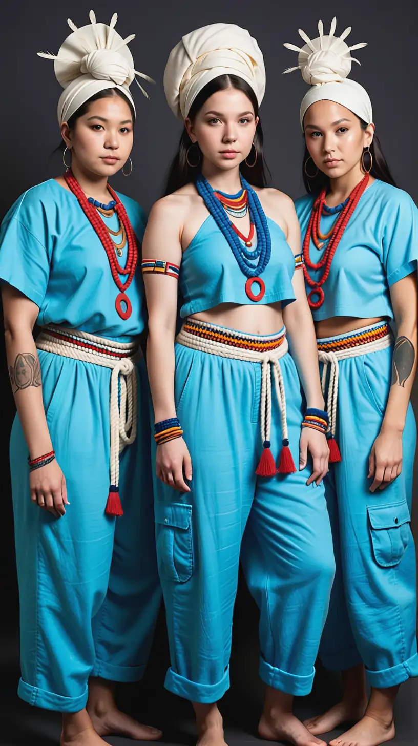 Tribe of Compassion BlueClothed People Embodying Equality and Progress