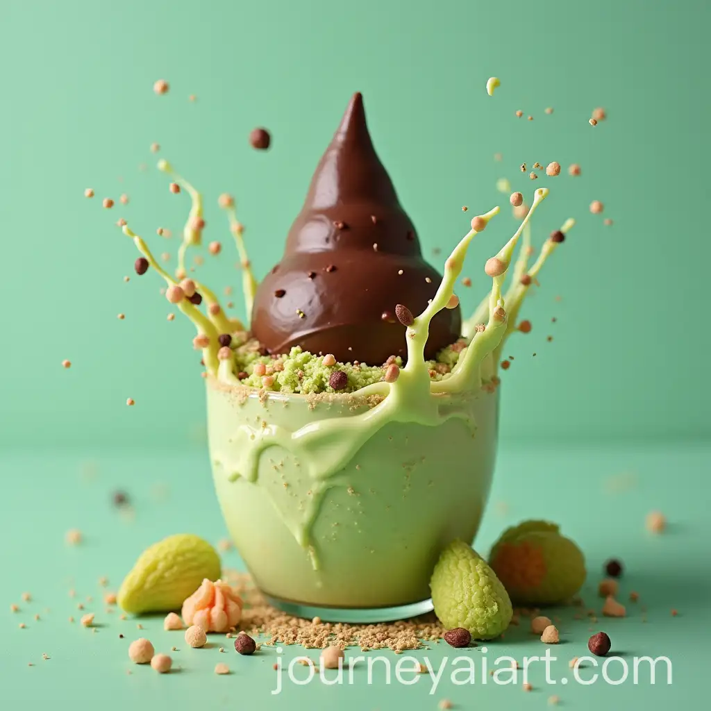 Creative-Ice-Cream-Avocado-Treat-with-Whipped-Cream-and-Abstract-Sweets