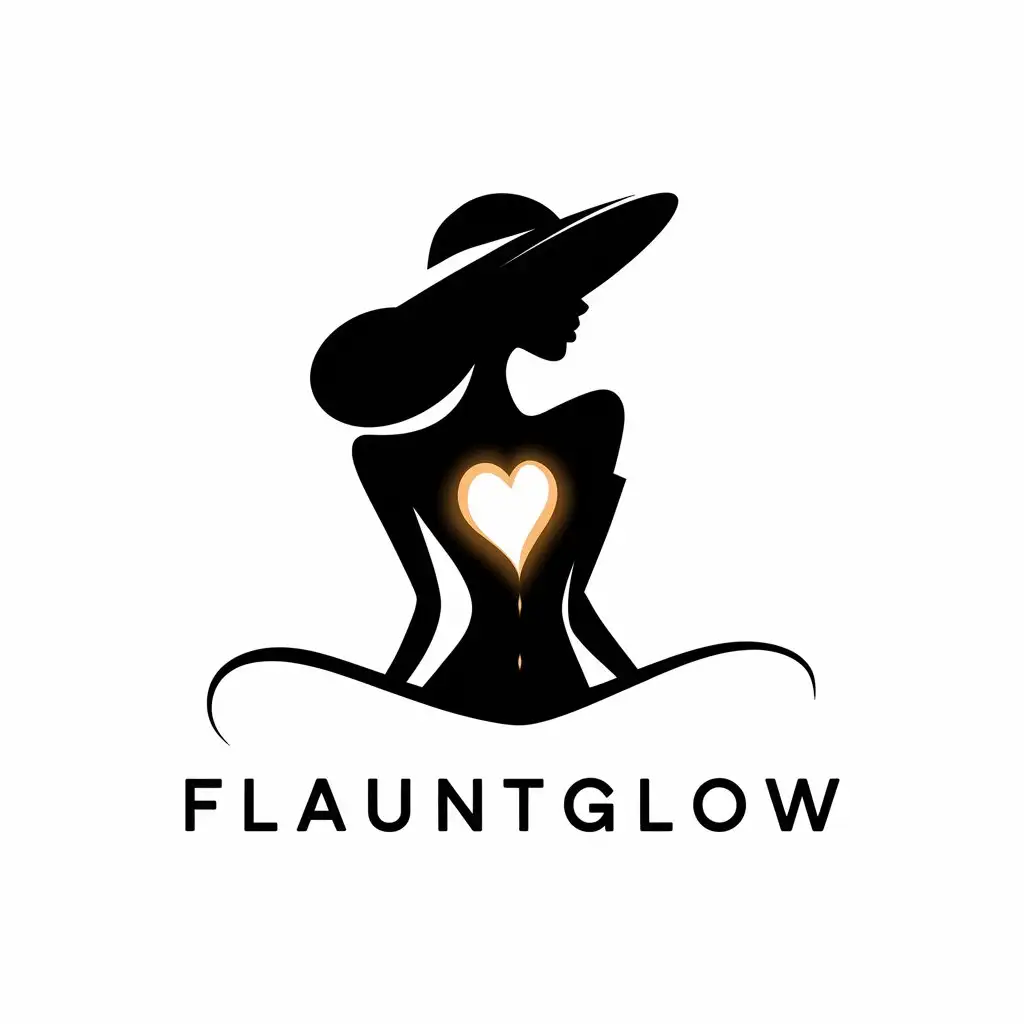 LOGO Design for FlauntGlow FashionInspired Modern Style with Clear Background