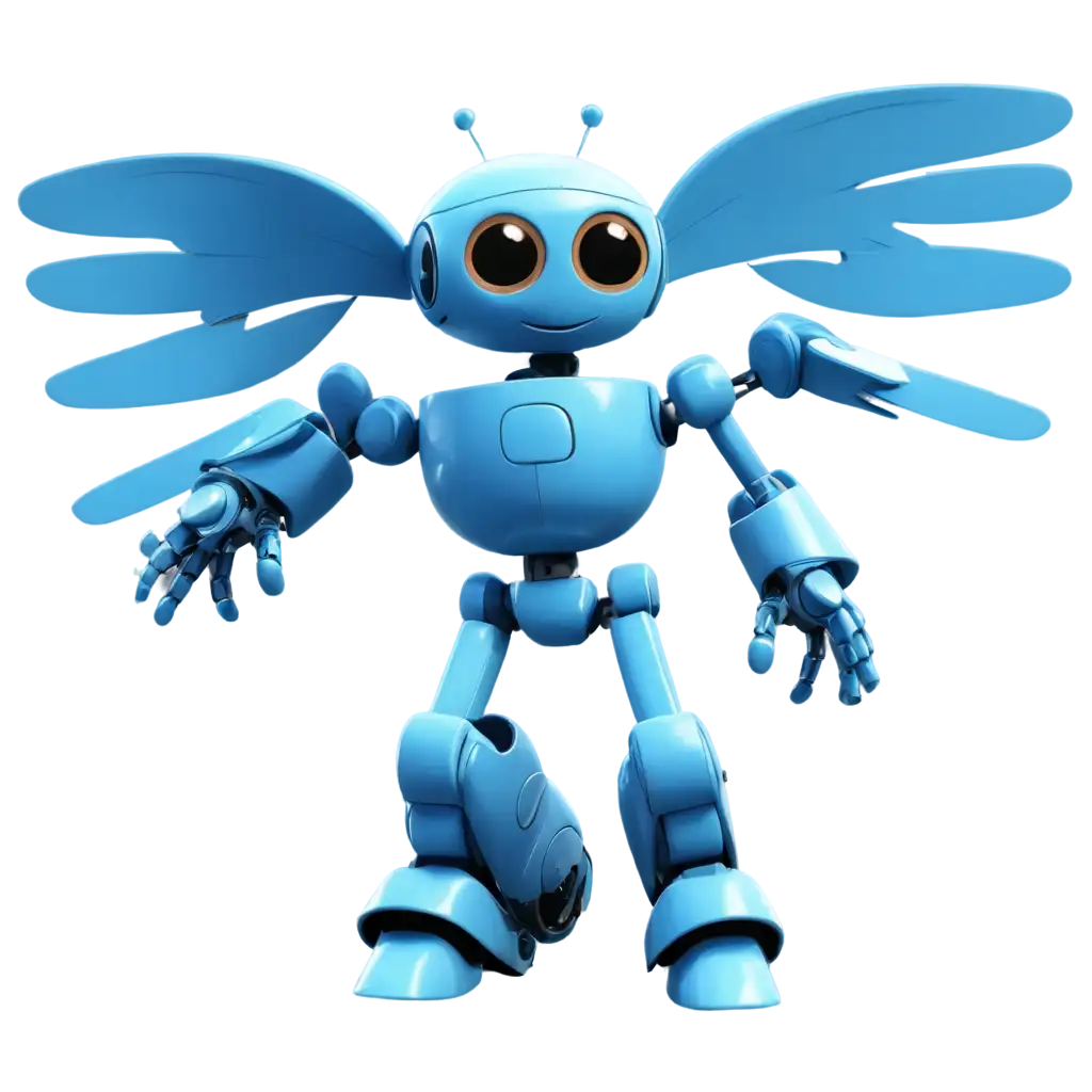 3D-Animated-PNG-Image-of-a-Blue-AirplaneLike-Robot-with-Smiling-Face-Disney-Inspired-Design