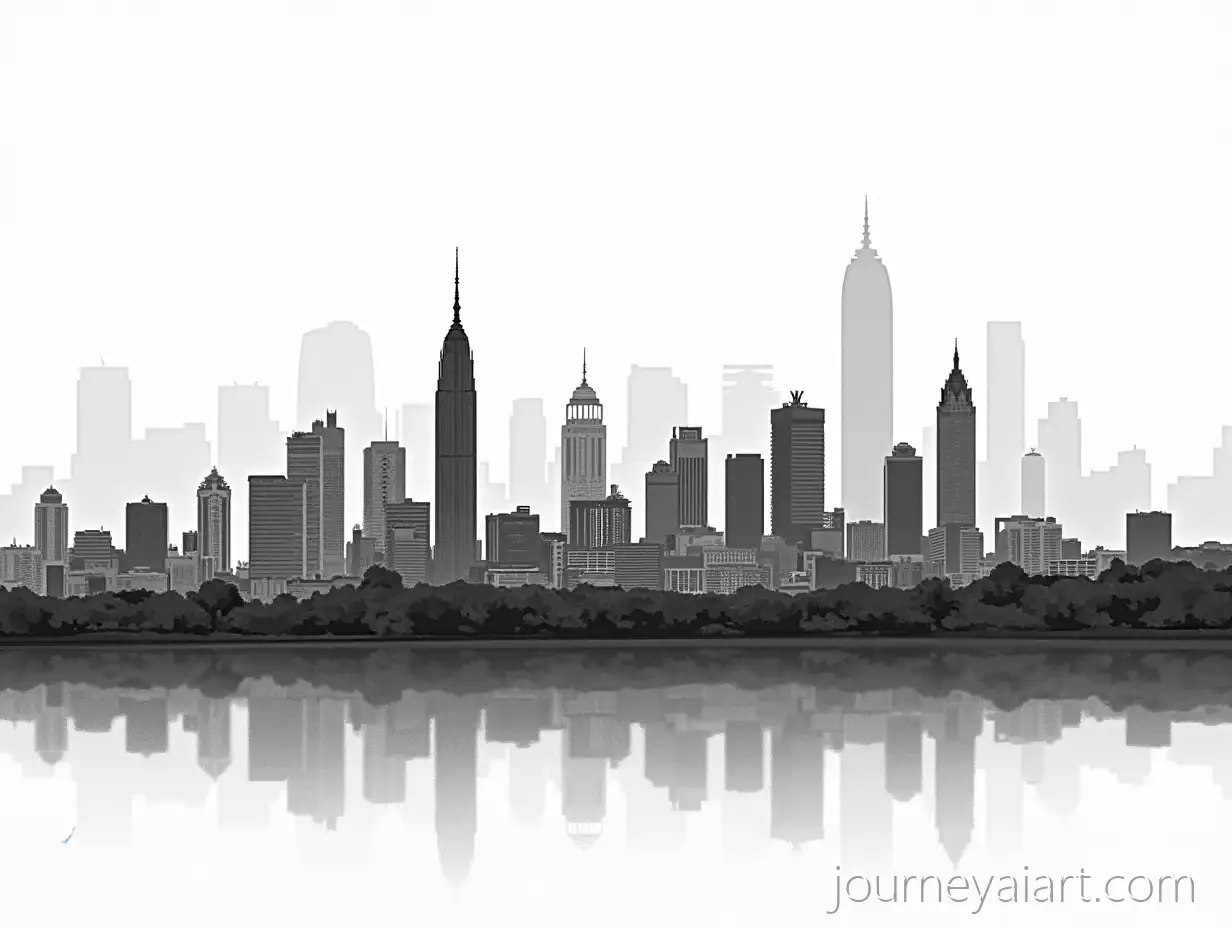 Black-and-White-Skyline-of-Barcelona