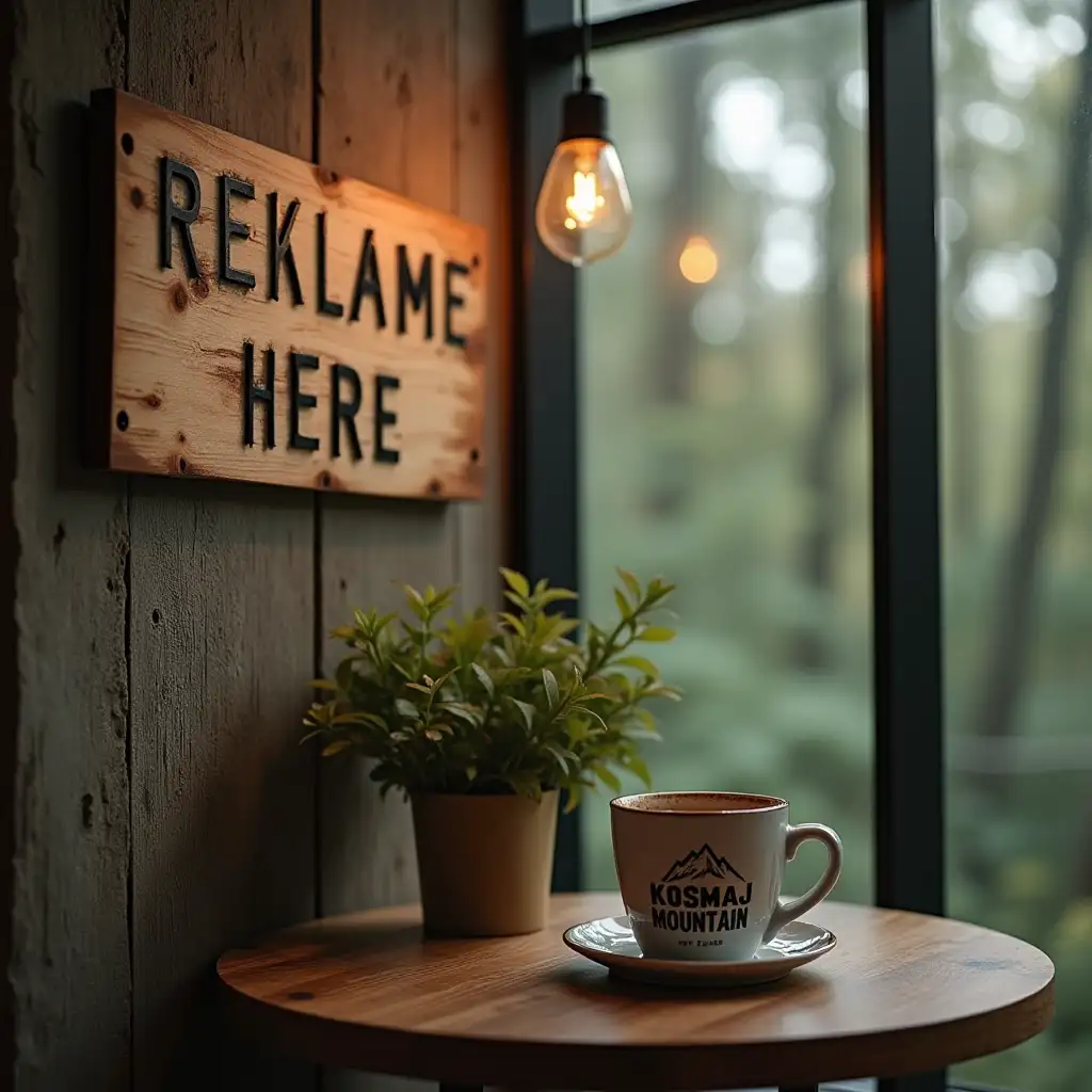 Coffee Cup Featuring KOSMAJ MOUNTAIN with Nostalgic Atmosphere