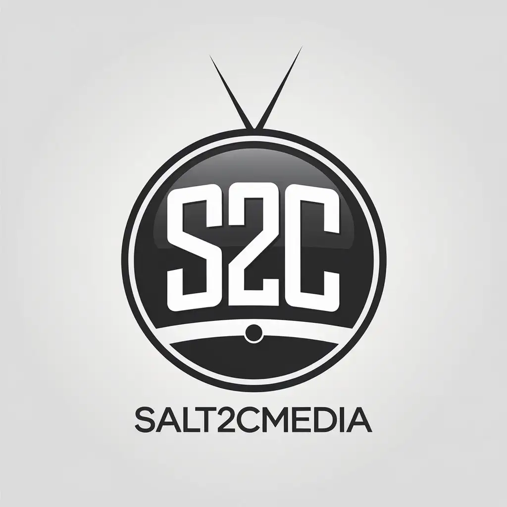 LOGO Design for Salt2CMedia Minimalistic TV S2C Symbol for the Internet Industry with Clear Background