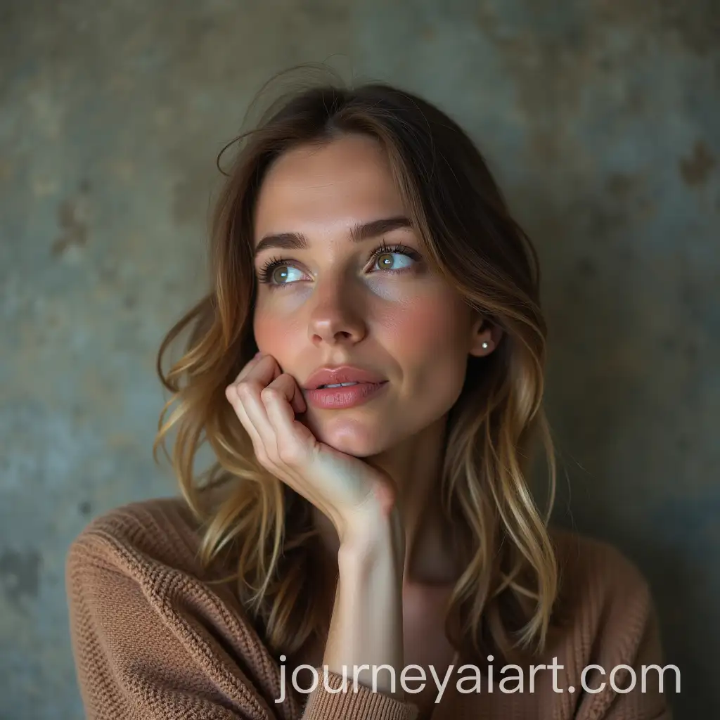 Contemplative-Woman-in-Thoughtful-Pose