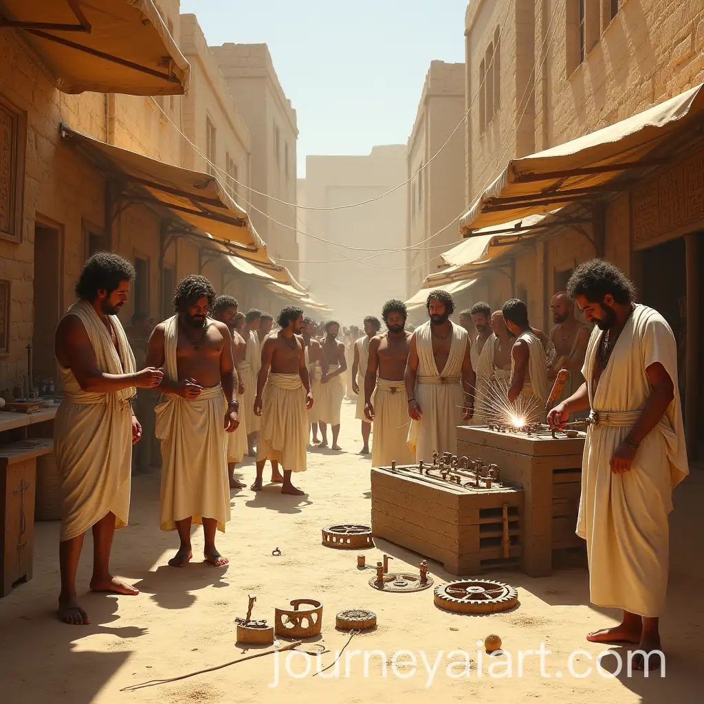 Ancient-Egypt-Street-Scene-with-Early-Electricity-and-Mechanical-Technology