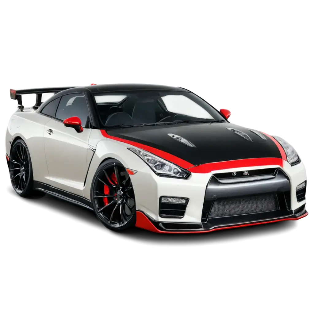 HighQuality-PNG-Image-of-a-Customized-Nissan-Skyline-GT-R35-with-Red-Black-and-White-Details-and-Special-Rims