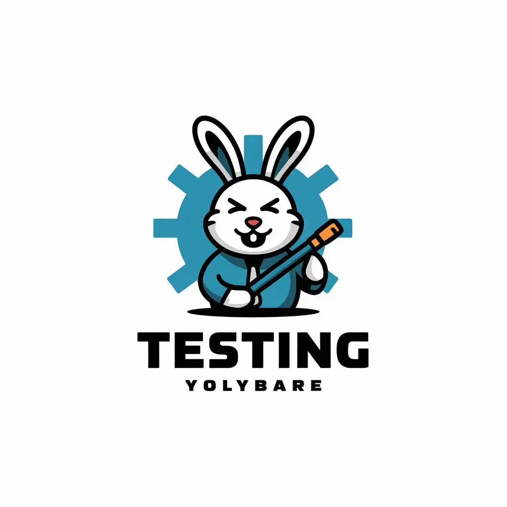 LOGO Design for Testing Rabbit Symbol with Moderate and Clear Background Theme