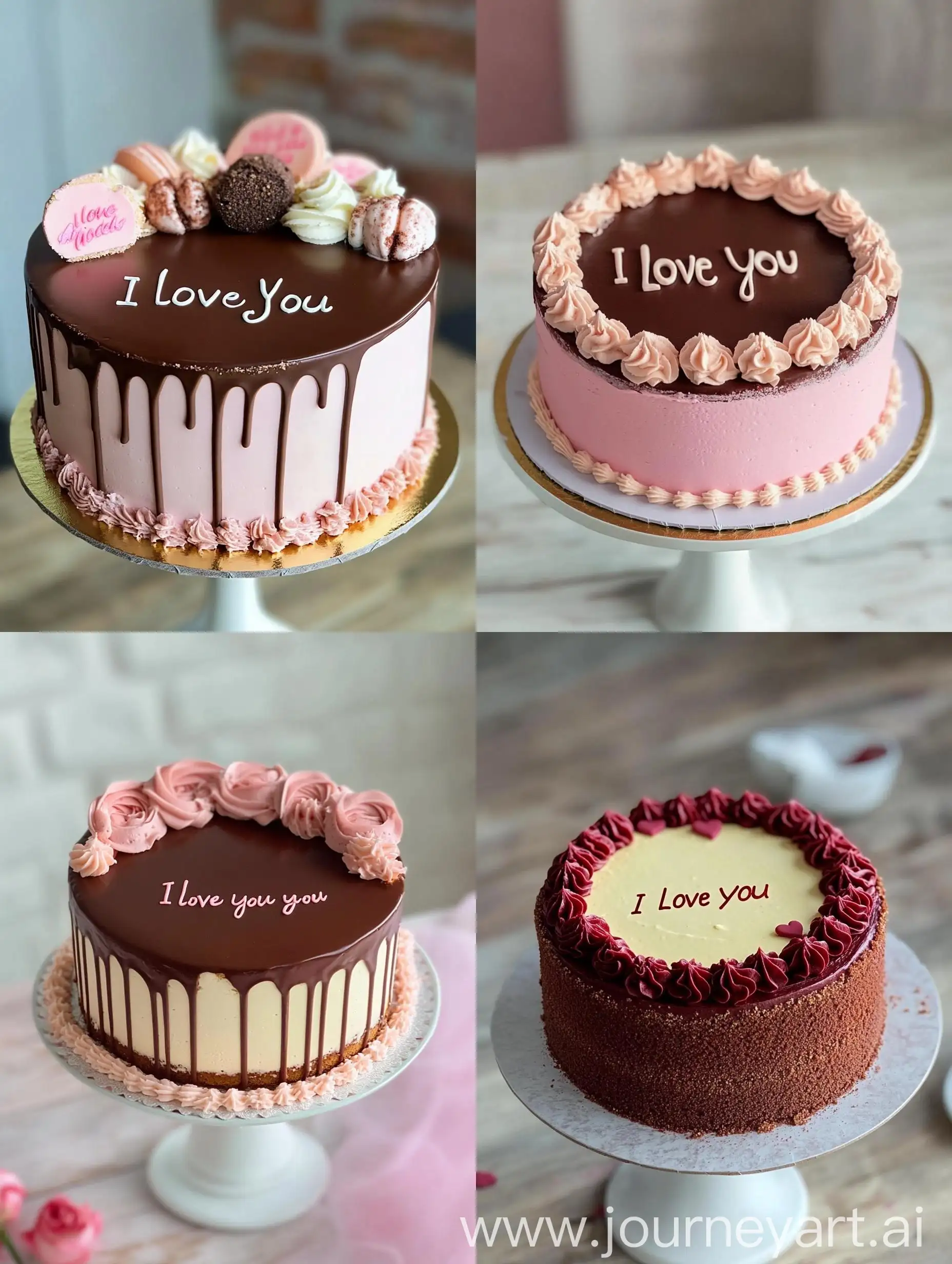 Heartshaped-Cake-with-I-Love-You-Message-in-Middle