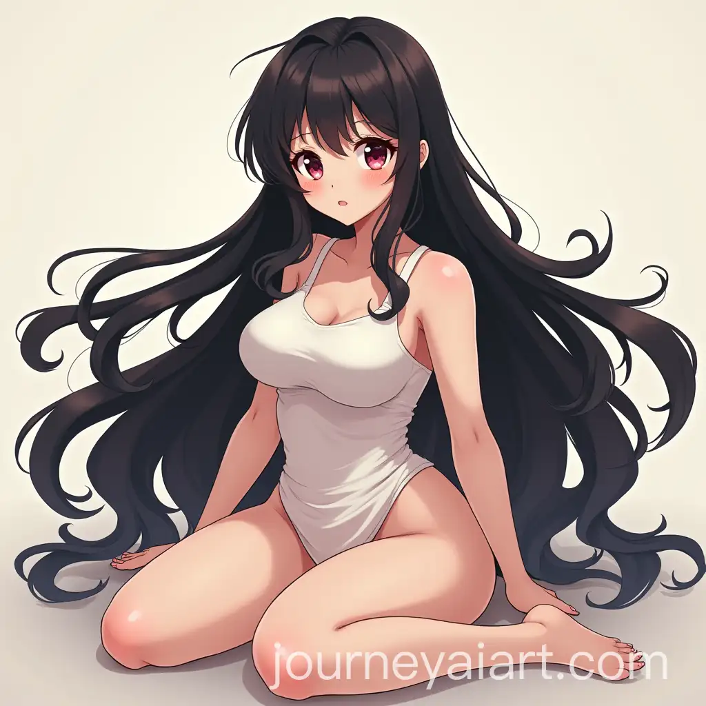 Beautiful-White-Girl-with-Long-Black-Hair-in-Anime-Style