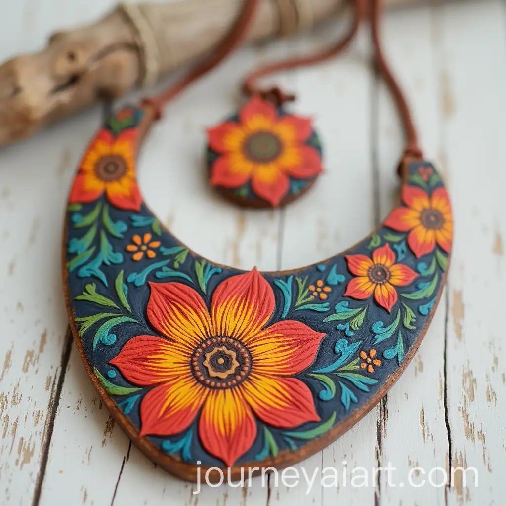 AI-Image-Prompt-ExpansionHandPainted-Wooden-Jewelry-with-Intricate-Designs