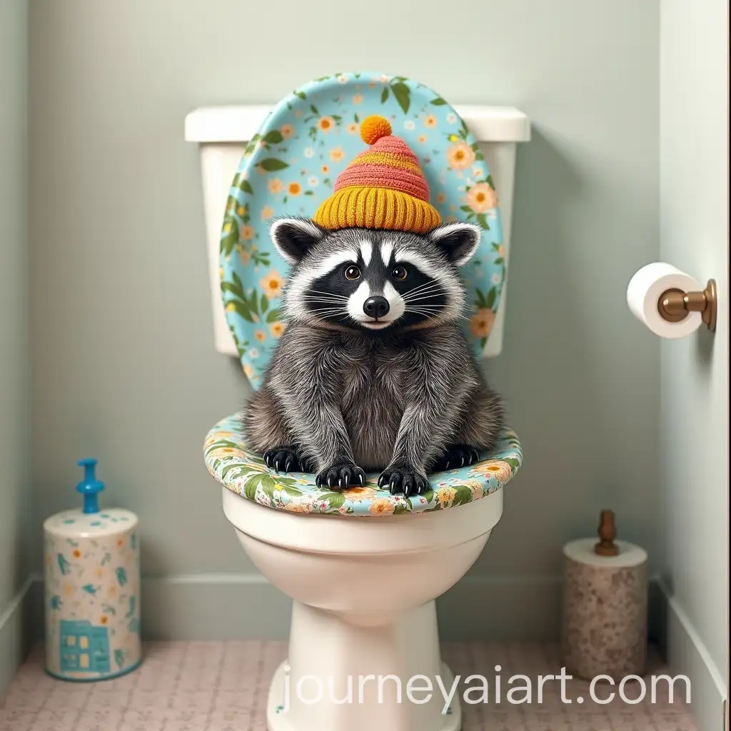Colorful-Toilet-Air-FreshAI-Image-Prompt-Expansionener-with-a-Raccoon-Design