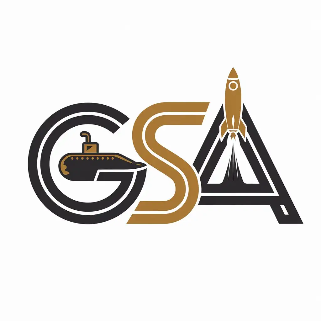 LOGO Design for GSA Rocket and Submarine Symbol for Finance Industry