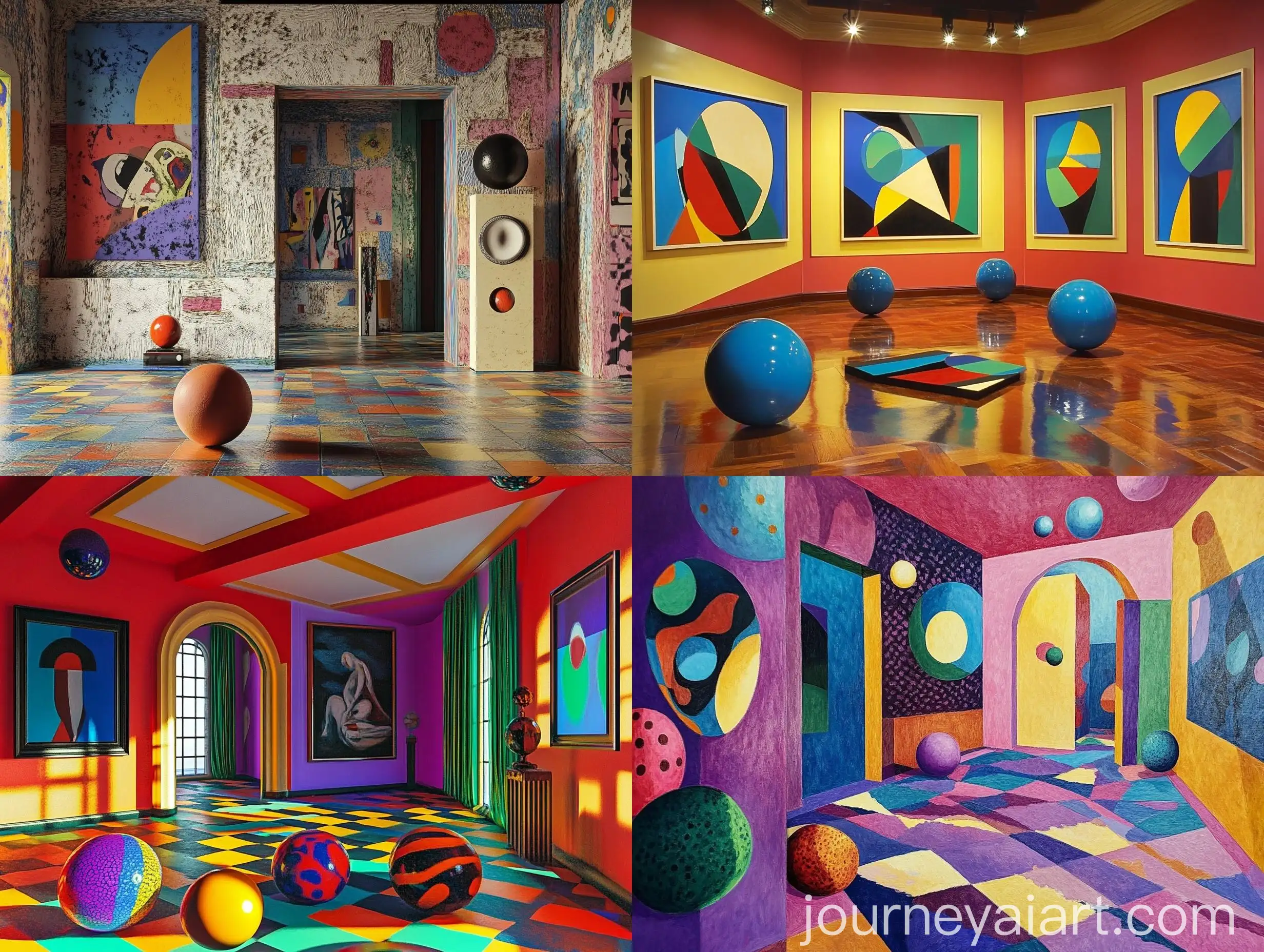 Artistic-Room-with-Picasso-Style-New-Wave-Paintings