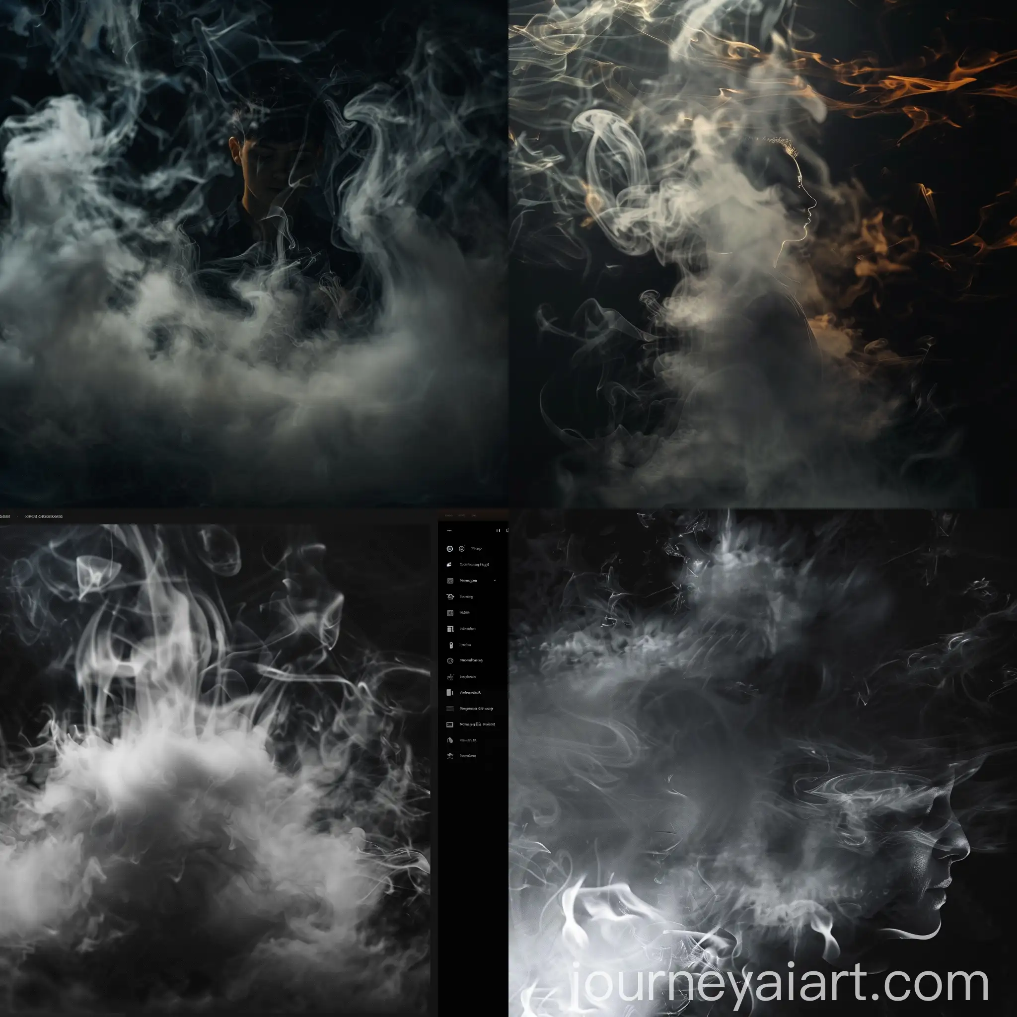 Ethereal-Smoky-Abstract-Art-on-Black-Background