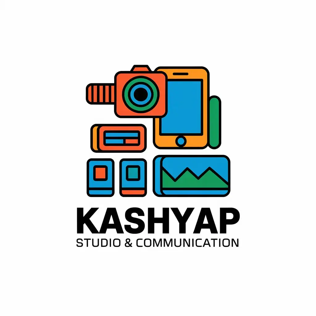 LOGO Design for Kashyap Studio Communication Camera Phone Online Processes Theme