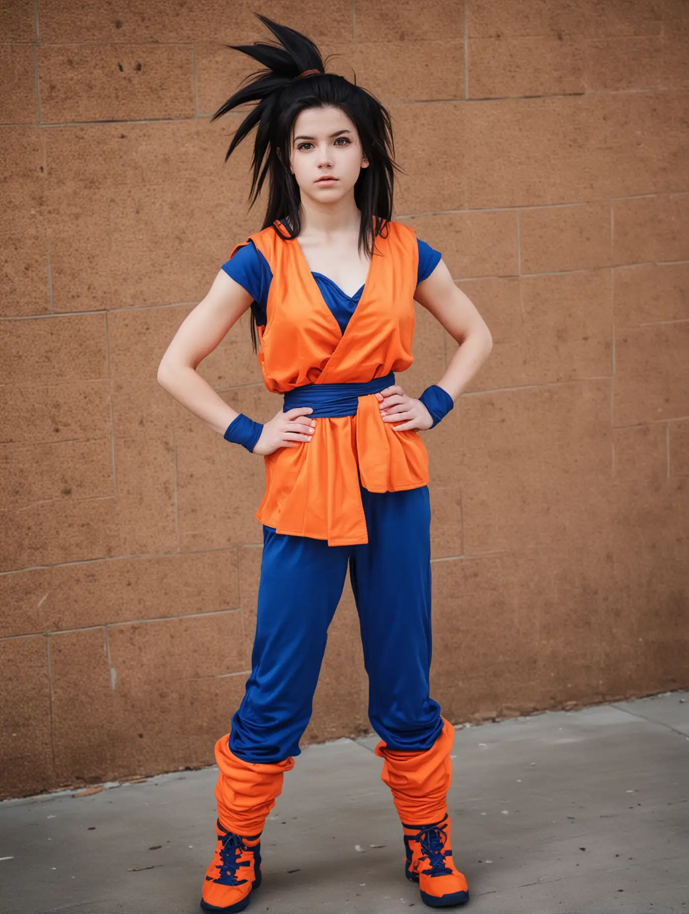 Muscular-17YearOld-Girl-in-Goku-Costume-from-Dragonball