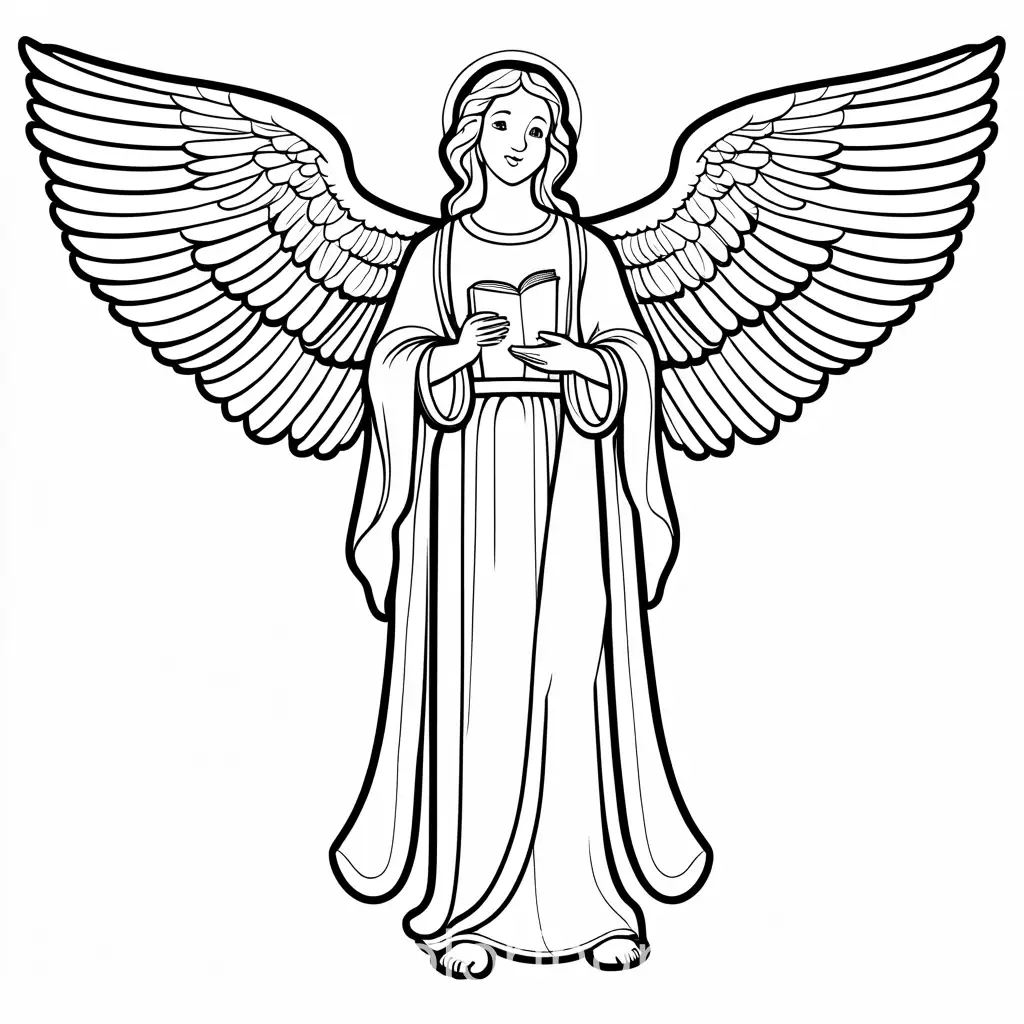 Biblical-Angel-Announcing-Joy-ChildFriendly-Coloring-Page