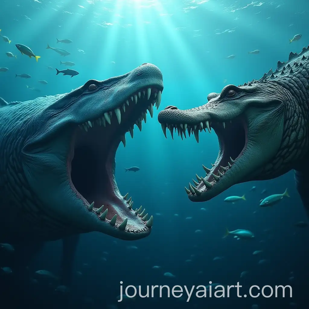 Megalodon-vs-Giant-Alligator-in-a-Dramatic-Ocean-Confrontation