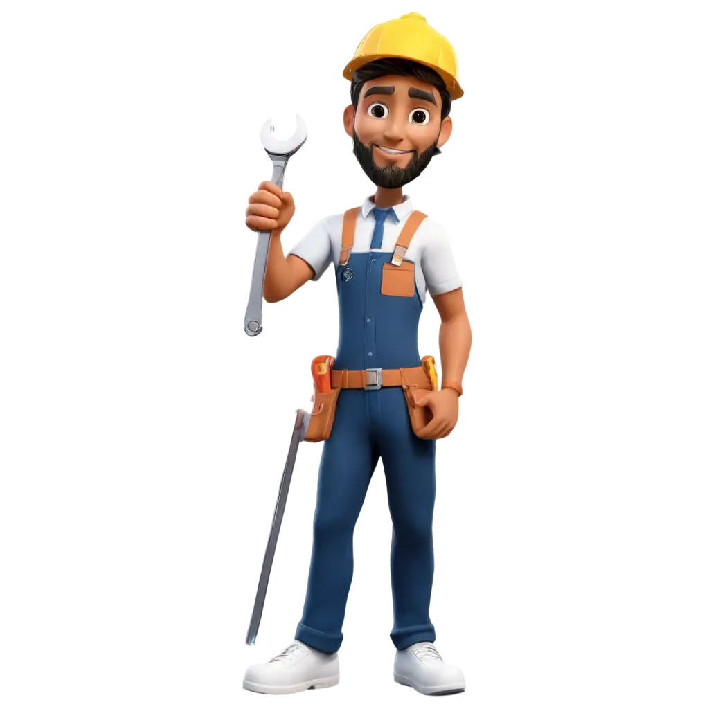 Create an avatar of a professional in the refrigeration and air conditioning industry for the Intro section. The character should be wearing a uniform with a tool belt, holding tools like a wrench or a thermometer. The avatar should have a background that hints at refrigeration units or air conditioning systems, and the character should have a confident and approachable expression. Use a realistic, slightly cartoonish style.