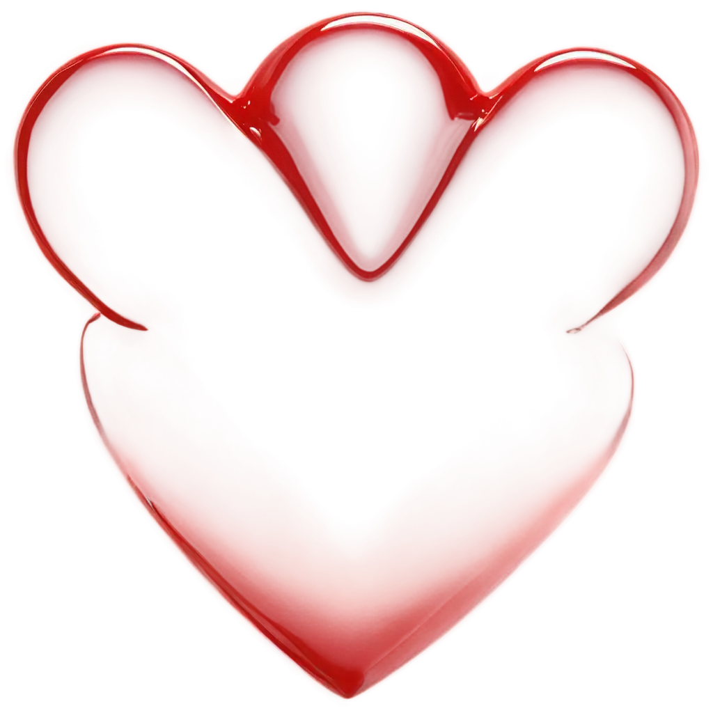 Glossy-Red-Heart-Shape-PNG-Hyperrealistic-3D-Render-with-Shiny-Surface-and-Studio-Lighting