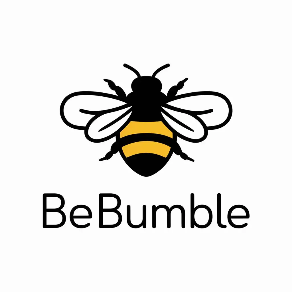a vector logo design,with the text "BeBumble", main symbol:Bumblebee,Moderate,clear background