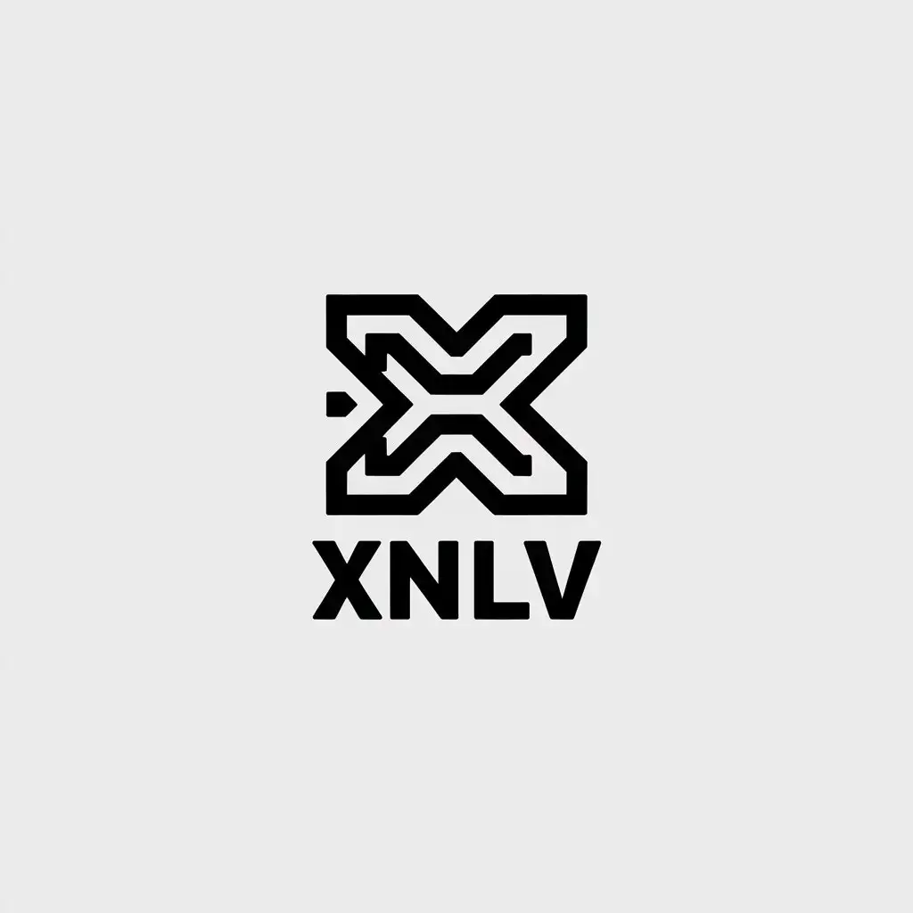 LOGO Design for XNLV Minimalistic Vector with Clear Background for Internet Industry